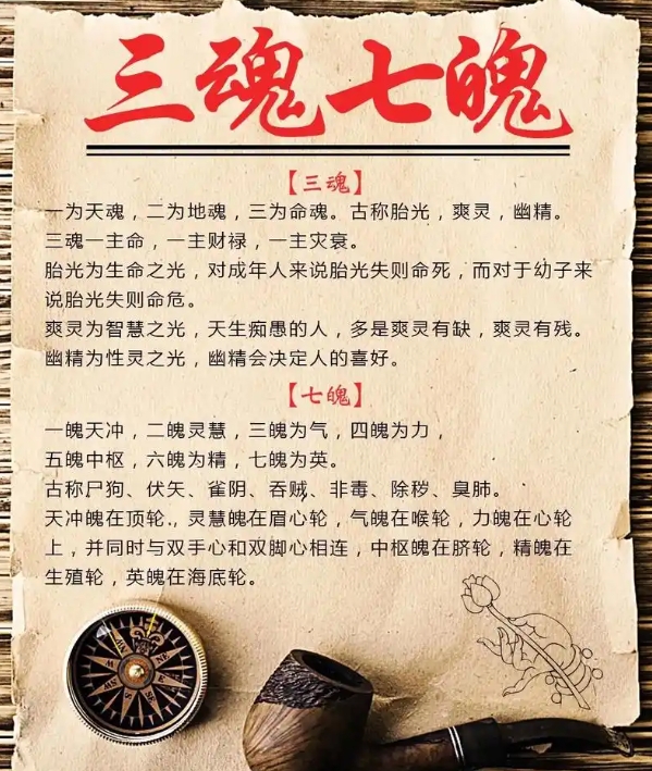人在受胎过程中，魂魄是从何处降世的，什么是三魂七魄？
